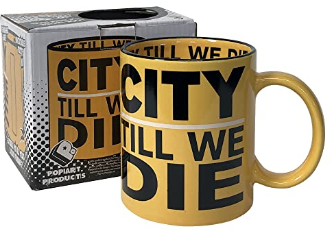 Kapow Gifts City Till We Die Mug. Gift Boxed Present for Hull Football Fan for Him or Her