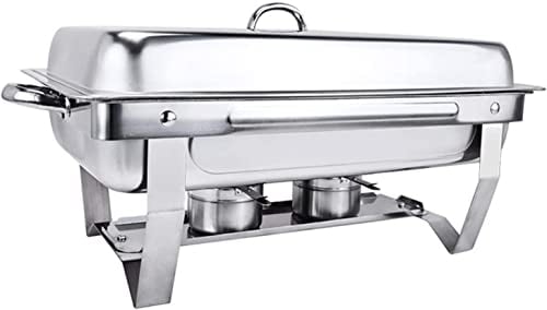 Stainless Steel Chafing Dish, Chafing Dish Set Food Warmer Buffet, with Food Pans Fuel Holders, Food Warmer Professional Set for Catering, Buffet and Party(Size:Double Grid) (Double grid) ( Double g