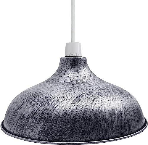 Retro-Metall-Lampenschirm im Vintage-Stil - Deckeninsel, 36 cm, Einfache Montage, Gebogen für Küche, Büro, Wohnzimmer - Mit Reduzierring, Nicht Elektrisch