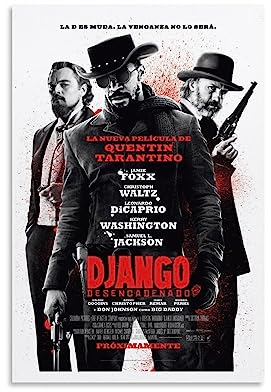 ELedvb Django Unchained Film-Leinwand-Poster, dekoratives Gemälde, Leinwand-Wandposter und Kunstdruck, modernes Familienschlafzimmer-Dekor-Poster, 20 x 30 cm