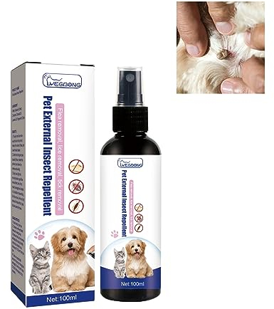 Hautpflegespray Milben Hund Grasmilben bekämpfen Juckreiz Milbenspray Regeneriert die Haut bei Reizungen & Entzündungen, Bei Juckreiz durch Milben Hund, Milben Katze, 100ml