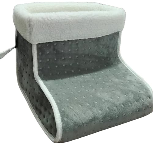 Electric Foot Warmer for Men and Women, Cosy Foot Warmer for Cold Feet,Fast Heating Pad for Foot with 5 Heat Settings, Automatic Shut-Off,Adults Warm Feet Relief (Grey)