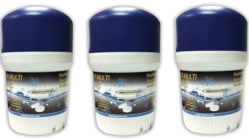 3X DOSIFICADOR INVERNADA Multipunto Reutilizable AQUAPOOL 800 Gramos - Apto Piscinas Liner - Desinfectante y Algicida Diasa Industrial (Incluye 3 Unidades)