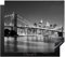 KitchenYeah© Protection Plaque Induction 60x52 cm Protege Deco Cuisine Cache Protège De Cuisson Accessoires New York - Pont - Brooklyn - Noir et blanc - Architecture
