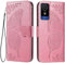 EASSGU Coque pour TCL 501 (6 inches) Etui Flip Magnétique avec 3 Fentes pour Cartes 1 Portefeuille, Housse - Rose
