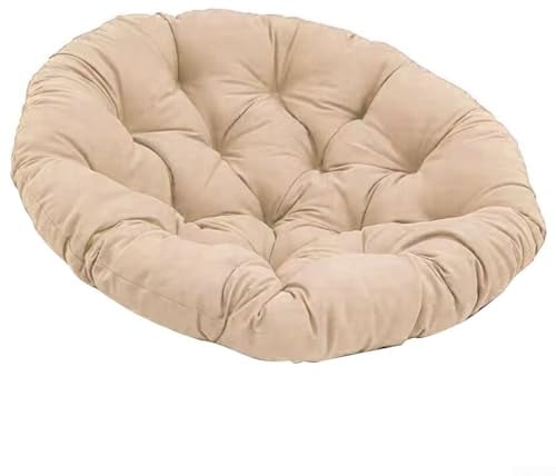 HpLive 50x50cm Kissen Sitzauflage Schwingsessel Rundes Dicke Stuhlkissen Bequem Weich Sitzkissen Hängesessel, Terrassensitzkissen Stuhlkissen(Khaki)