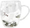 MISNODE Weihnachtsglastasse, Doppelwandige Weihnachtstasse, Süßes Tassen-Set für Heißen Kakao und Kaffee, Weihnachtsbaumbecher, Doppelwandige Isolierte Gläser, Teetasse,(11cm/4.33in-transparent)