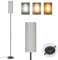 IPARTS EXPERT Floor Lamp for Living Room Modern, LED Reading Standing Lamps with Linen Shade & Foot Switch, 2700k-6500k Dimmable Standard Tall Lamps for Living Room, Bedroom, Office (Linen)