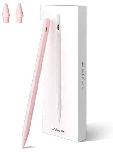 Stylus Stift für iPad Apple 2018-2024,Pencil für iPad mit Schnellladeleistung Palm Rejection und Neigungssensitivität,Stylus Pen für iPad Mini 6/5,Pad 10/9/8/7/6,Pad Air 5/4/3,Pad Pro 11''/12,9''
