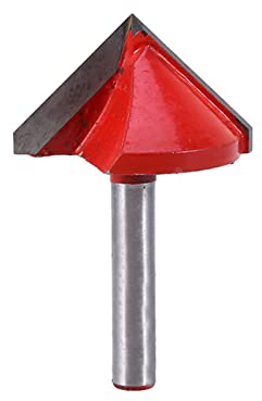 Holigie Schaftfräser, Fasenfräser, 1/4 45 Grad Fasenfräser für Acryl, MDF, PVC, 3D-Gravur und Fase