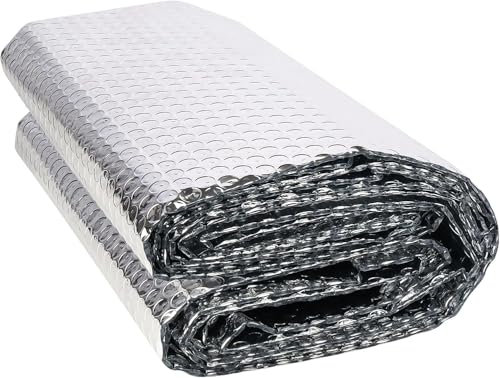 Storystore Pellicola isolante alluminizzata 60 cm x 4,6 m, spessore 3 mm, in alluminio, per radiatori, radiatori, riflettente, per veicoli, tetti, finestre, tubi, ecc