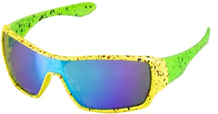 WILBERS & WILBERS 20129 - Retro Brille 80er Jahre mit Spiegelglas, für Damen und Herren, Partybrille für Karneval