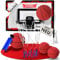Mini Basketballkorb Indoor [für Tür & Wandmontage] - Kleiner Basketball Korb mit Dunk-Funktion, 4 Bällen, Pumpe & Befestigungszubehör - für Kinder & Erwachsene (Mit Counter)