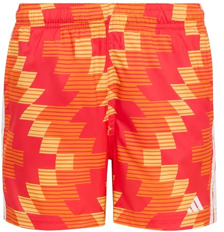 adidas Jungen Football-Inspired Graphic Swim Kids Swimwear, Pure Orange/White, 15-16 Years