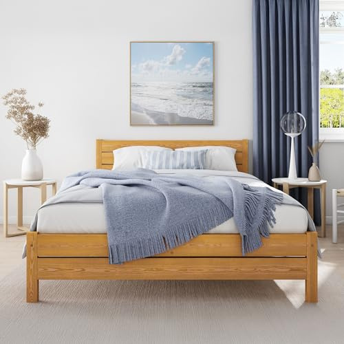 Nodax Super King Bed Frame 6ft, F3 Solid Wooden Slats, Easy Assembly