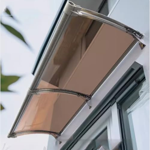 Marquesina para Puertas Ventanas, Marquesina para Puertas, Toldo Cubierta De Policarbonato, Protección contra La Lluvia Anti-UV Marquesina Arqueada, Toldo Cubierta (45x140cm/18x55in,A)