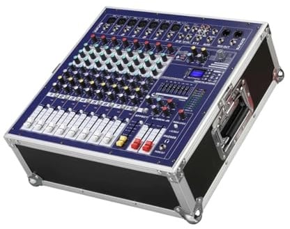 DJ Controller, DJ-Mixer, 8-Kanal-USB-Blueteeth-Mischpult, Hochleistungs-Audio-Bühnenausrüstung, 48 V Phantomspeisung, DSP, digitale Effekte
