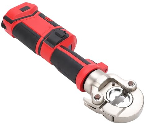 OVAQUIXI Electric Hydraulic Crimper, 60KN Cordless Crimping Tool with LED Display and 360 Rotating Head, for Copper Aluminum Cable Lugs in Telecommunications Transportation