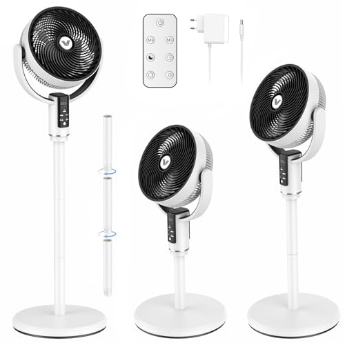 IERAKOR Standventilator Leise, 4 in 1 Ventilator mit DC-Motor