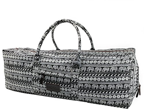 Kindfolk Yogamatte Seesack gemustert Segeltuch mit Tasche und Reißverschluss (Parade, extragroß)