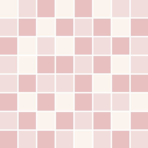 PrintYourHome Fliesenaufkleber für Küche und Bad | Mosaik Rosé matt | Fliesenfolie für 15x15cm Fliesen | 42 Stück | Klebefliesen günstig in 1A Qualität