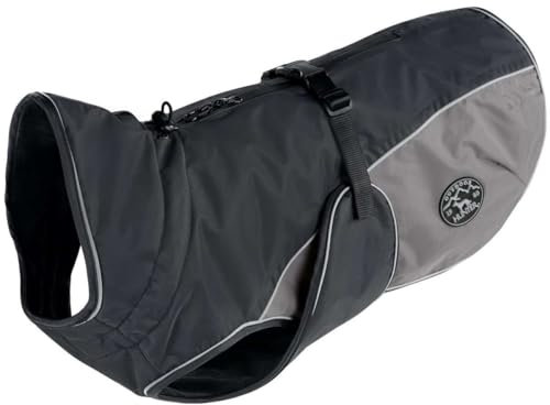 HUNTER Hundemantel UPPSALA COZY, Farbe: anthrazit/grau, wasser- und windabweisend, wärmendes Innenfutter, reflektierend, optimaler Komfort, waschbar bei 30 °C, für kalte Tage, Größe: 55