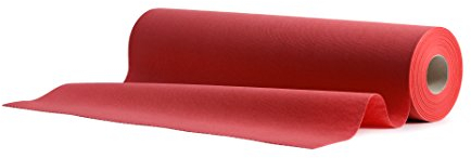 AROBA 1x Airlaid Tischläufer (Rot, 40 cm x 24 m) - Stoffähnliche Tischläufer - Tischband Tischtuchrolle Tischdeko für Hotel Catering Geburtstag Restaurants Kommunion Taufe