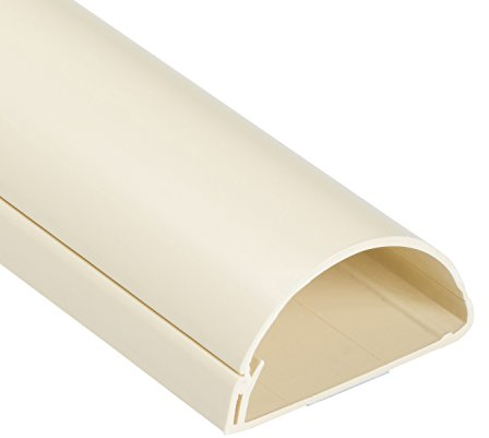 D-Line 1M6030M TV Semicircular Cable Duct Cable Cover 60 x 30 mm 1 m Length Magnolia White