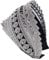 axy HR15A Vintage Breite Haarreif Serie 15A Hair Band -Wunderschön Stirnband (Grau)