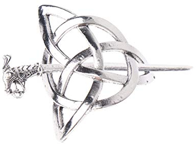 Lurrose 2pcs keltische Haarspange Vintage irische Haarspange Pin Haarschmuck Metall Haarnadel Haarstab für Frau Männer