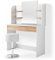 Vicco Schminktisch Charlotte, Kosmetiktisch mit Spiegel, Weiß/Sonoma/Sonoma, 108 cm mit Hocker