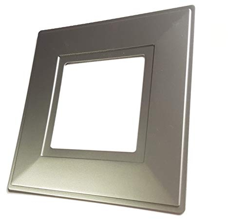 Single Double Light Switch Socket Finger Plates Surround Wall Protector Hygienic Cover (Single, Silver)