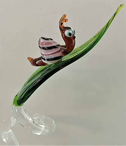 Orchideenstab, Blatt mit Schnecke -rosa- (höhenverstellbar)