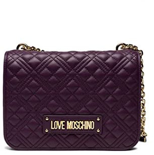 Love Moschino Borsa Quilted Pu Viola, BORSA A SPALLA Donna, Viola, 19x26x9