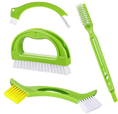 siismi 4 en 1 Cepillo de Limpieza de Ranura, Limpieza Profunda para Baño y Cocina, Cepillo de Limpieza para Lechada, para Obturador/Aire Acondicionado/Teclado