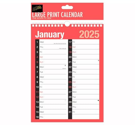 Kalender 2023 | A4 extra breit | 1 Monatskalender | Wandbehang | Großer Druck