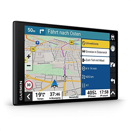 Garmin [renewed] DriveSmart 76 MT-S – Navigationsgerät mit großem 7 Zoll (17,8 cm) HD-Display, 3D-Europakarten mit Umweltzonen, Verkehrsinfos in Echtzeit, Sprach- und Fahrerassistenz [Generalüberholt]