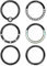 Adramata 6 Pcs Nasenpiercing Ring Septum Ring für Damen Herren - Silber Nostril Chirurgenstahl Nase Helix Conch Tragus Ohr Lippenringe Nasenring Set - 16G 18G