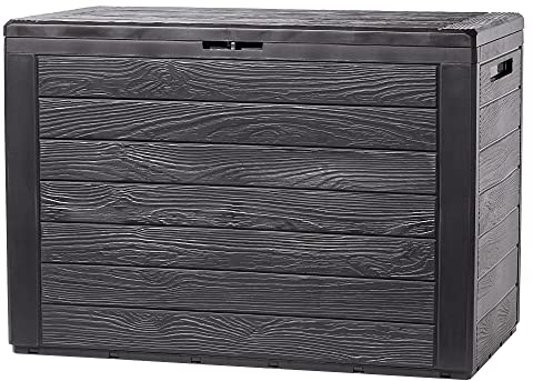 KADAX Coffre de jardin, Boîte de rangement en plastique pour coussins, jouets et accessoires de siège, pour jardin et terrasse