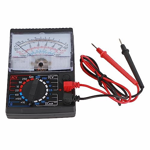Multimètre Analogique AC DC, Instrument de Mesure de Tension et de Résistance, Multitesteur pour Analyses et Tests