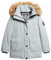 Superdry Damen Everest Parka mit Kunstfellkapuze Chateau Grau 36