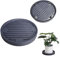 2 Pack Plant Caddy, 31cm Round Plant Stand, Plant Drainage Tray with Hidden Casters, Heavy Duty Plant Dolly for Flower/Plant Pot Indoor Garden, Loading Capacity 180 lbs, Grey