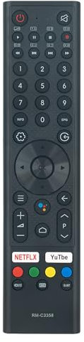 RM-C3358 Replacement Remote Control fit for JVC Smart 4K UHD LED Android TV No Voice
