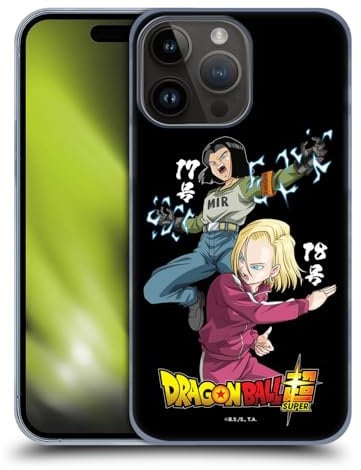 Head Case Designs Officially Licensed Dragon Ball Super Android 17 & 18 Universe Survival Characters Hard Back Case Compatible With Apple iPhone 15 Pro Max