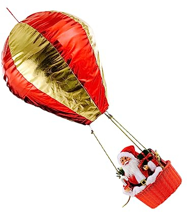 UKCOCO 1stk Weihnachts-heißluftballon Hängende Weihnachtsmann-puppe Schwebende Ballondekoration Christbaumschmuck Heiß Hängen Decke Heiß Kind Stoff Frohe Weihnachten Weihnachtsbaum