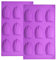 YXHZVON 2 Pièces Moule a Madeleine, 9 Cavités Moule Madeleine Silicone Antiadhésifs pour Mousse Chocolat Muffin Pudding（Violet）