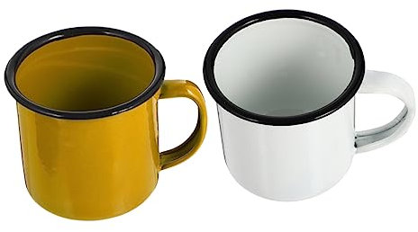 LIFKOME 2 Piezas Copa de Hierro y Acero Inoxidable - Tazas de Café Antiguas y Té Retro - Taza de Agua y Almacenamiento para Beber con Estilo Nostálgico