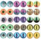 CHGCRAFT 30PCS 30MM Dragon Eyes Glass Cabochon Luminous Cat Eyes Glass Cabochons Glow in The Dark 15 Styles Animal Eyes Flatbacks for Art Props DIY Craft Making