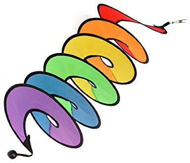 susiodeu Windspiele, Regenbogen Twirler, Bunte Für Twister farbige Flaggen, hängende Dekorationen für den Außenbereich, Camping Zubehör für den Innenhof