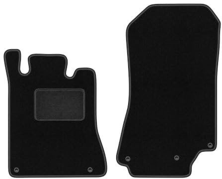 Velours-Fußmatten passend für Mercedes SL R129 1989-2001, Schwarz, LUX | passend für 500 sl; Velours-Teppich (Polypropylen), ca. 6,5 mm; rutschfest, vormontierte Befestigungen (Typ NAP16)